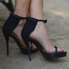 Gladiators High Heel Buckle Leather Sandals