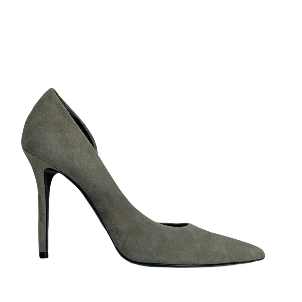 Grey Suede Heels - 7.5