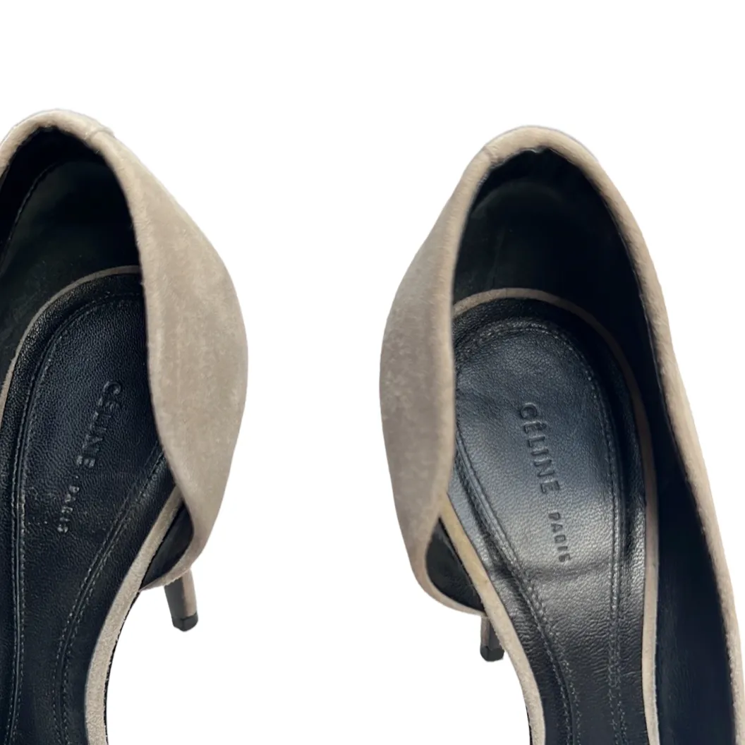 Grey Suede Heels - 7.5