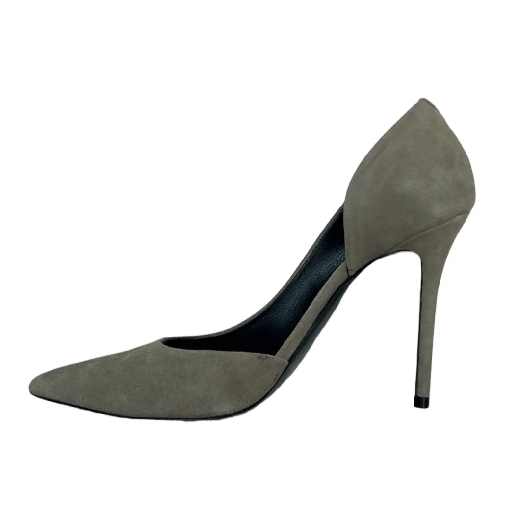 Grey Suede Heels - 7.5