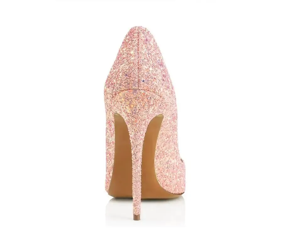 Hot Glitter Foiled Pumps