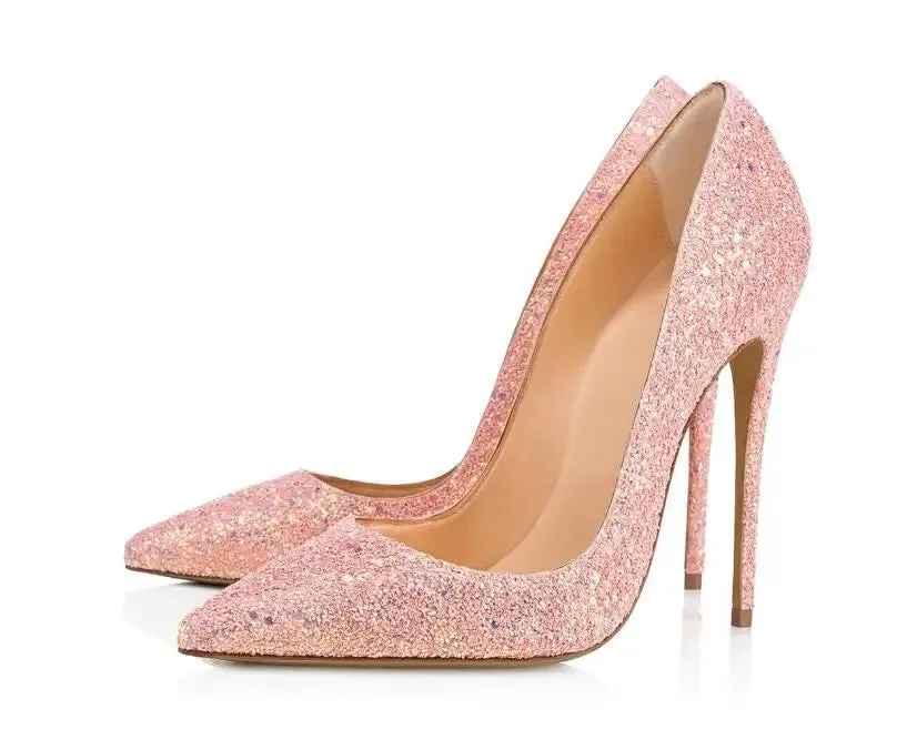 Hot Glitter Foiled Pumps