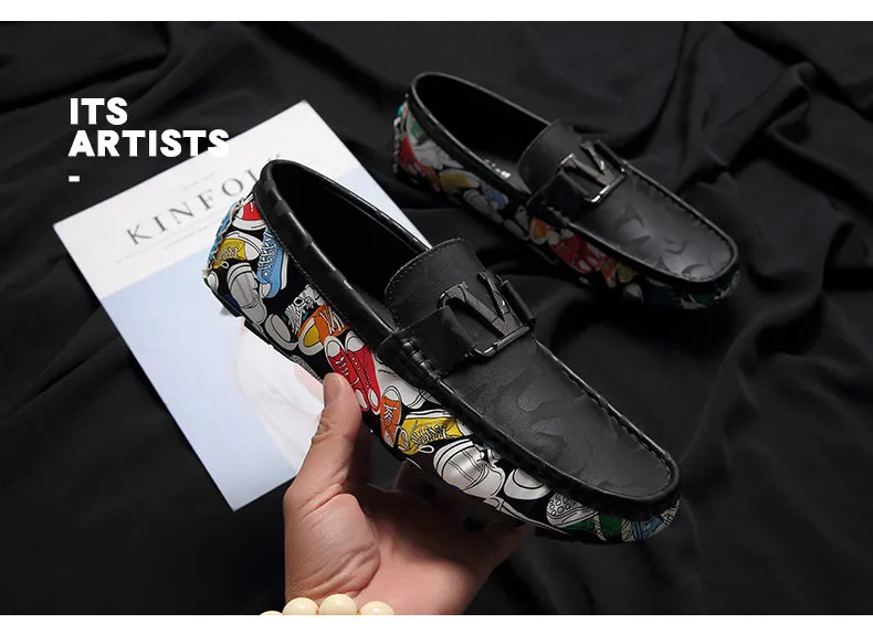 Jinquedai  Large Size 46 Men Loafers Soft Luxury Moccasins High Quality Spring Autumn Genuine Leather Shoes Men Warm Flats Driving Shoes