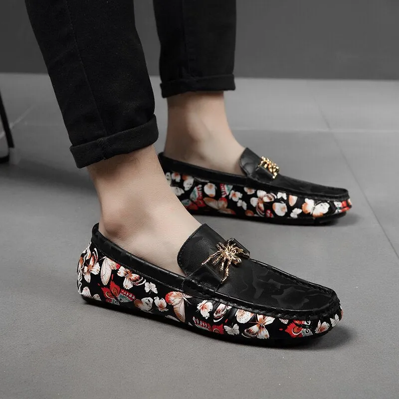 Jinquedai  Large Size 46 Men Loafers Soft Luxury Moccasins High Quality Spring Autumn Genuine Leather Shoes Men Warm Flats Driving Shoes