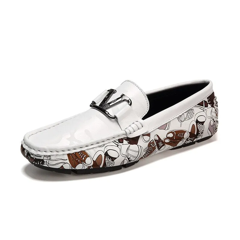 Jinquedai  Large Size 46 Men Loafers Soft Luxury Moccasins High Quality Spring Autumn Genuine Leather Shoes Men Warm Flats Driving Shoes