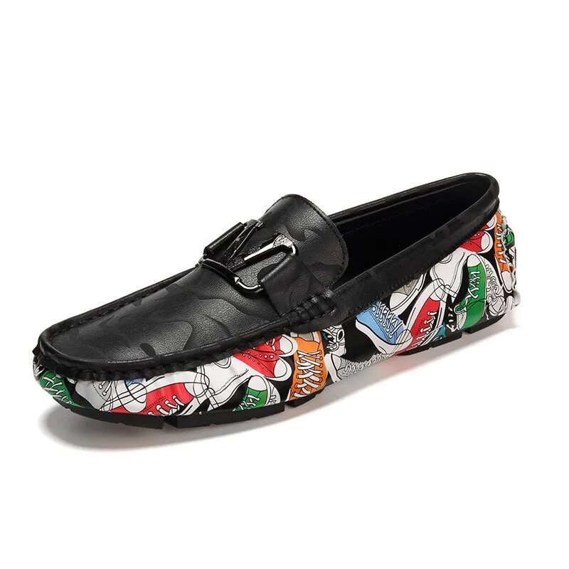 Jinquedai  Large Size 46 Men Loafers Soft Luxury Moccasins High Quality Spring Autumn Genuine Leather Shoes Men Warm Flats Driving Shoes