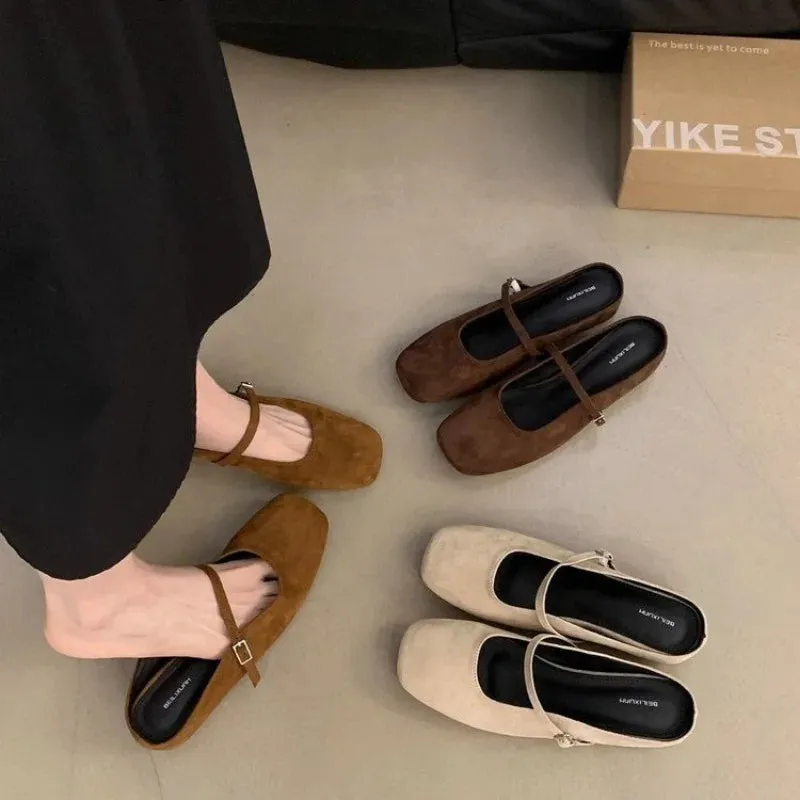 Joskaa Brand New Women Flats Round Toe Shallow Slip On Ladies Casual Ballet Shoes Soft Leather Eelgant Dress Shoes Mujer Size