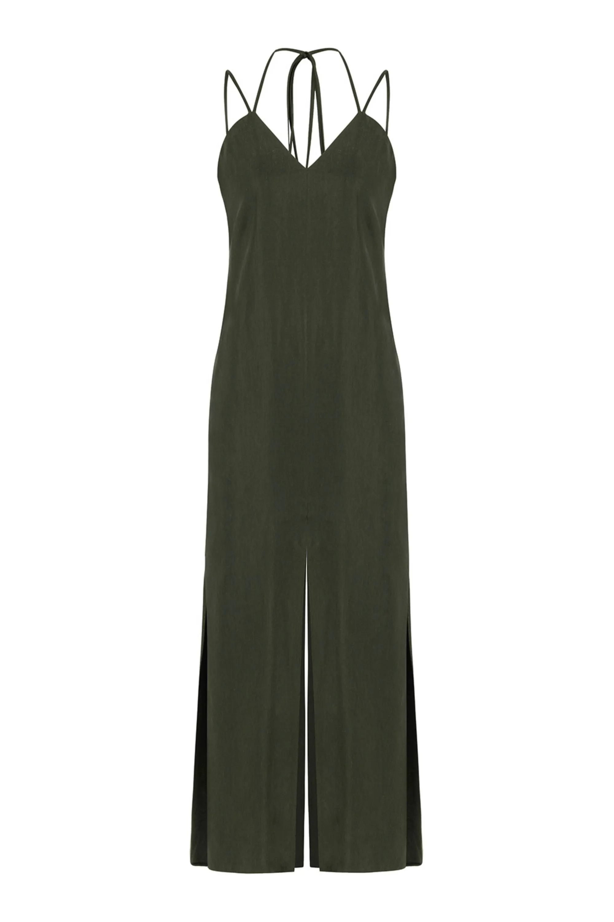 Khaki Strappy Dress