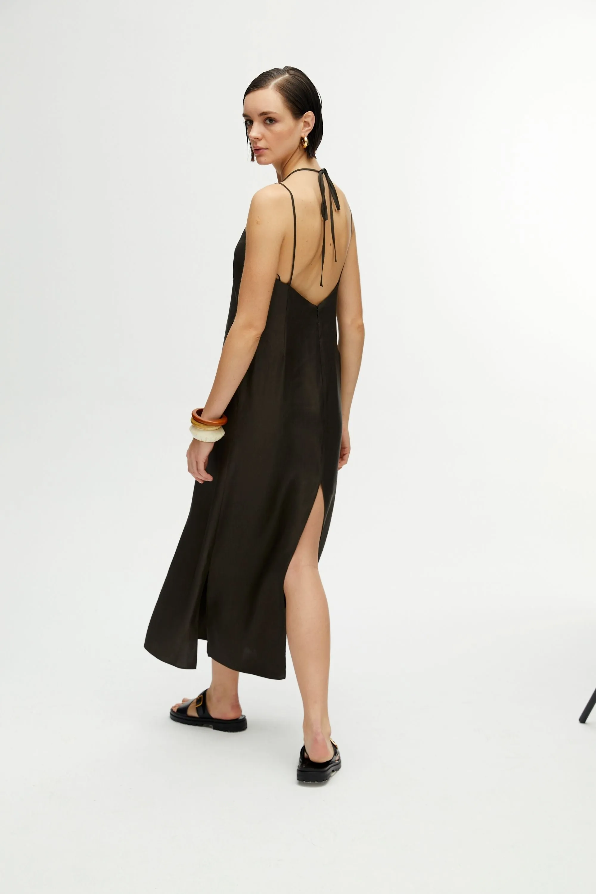 Khaki Strappy Dress
