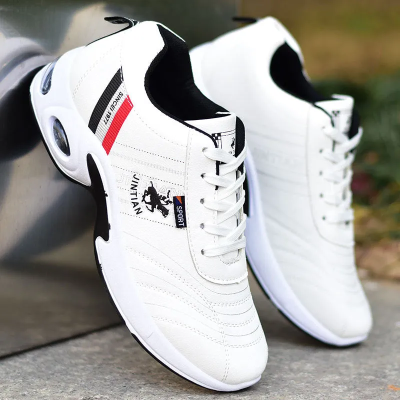 Large Size 38-47 Men&#39;s Running Shoes Fashion Air Cushion Sneakers Breathable Outdoor Sports Leather Shoes Non-Slip Male Sneakers