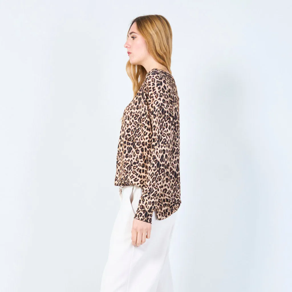 Leopard print casual top wholesale