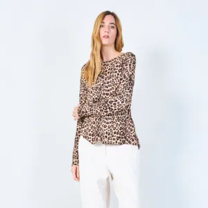 Leopard print casual top wholesale