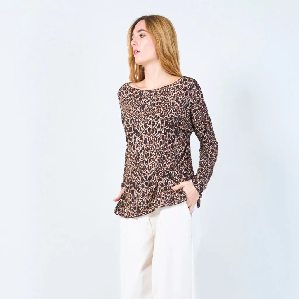 Leopard print casual top wholesale