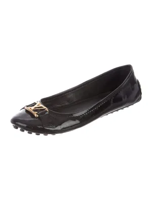 LOUIS VUITTON Patent Leather Ballet Flats Shoes Size 36 ladies