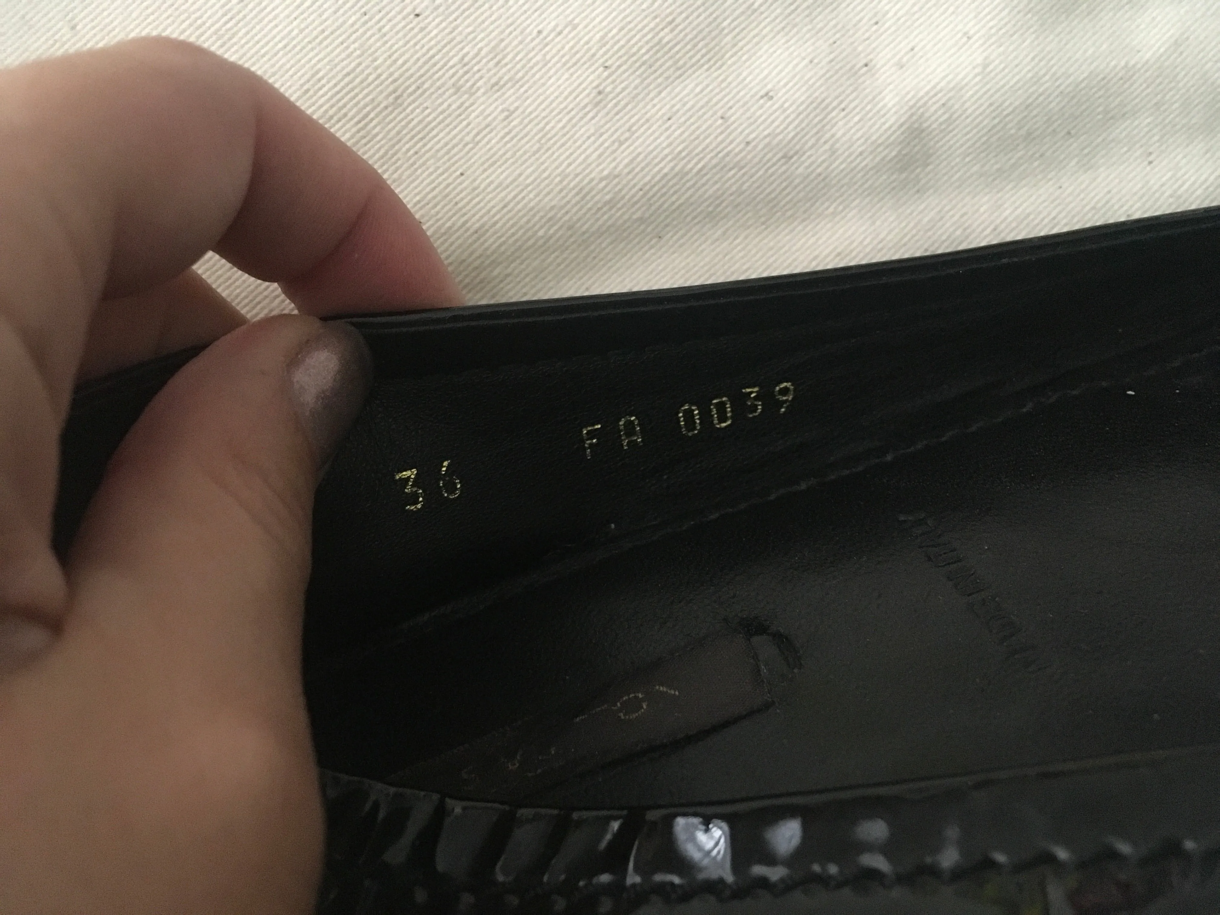 LOUIS VUITTON Patent Leather Ballet Flats Shoes Size 36 ladies