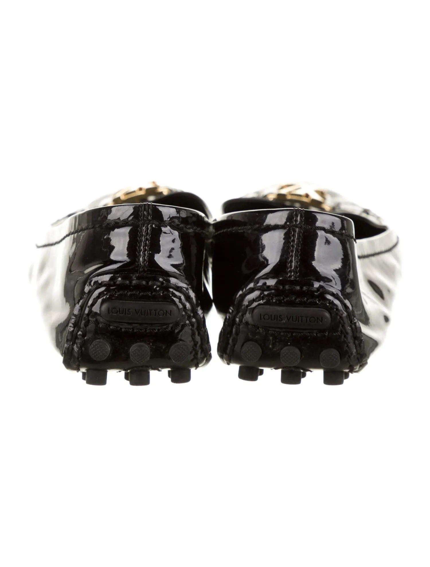 LOUIS VUITTON Patent Leather Ballet Flats Shoes Size 36 ladies