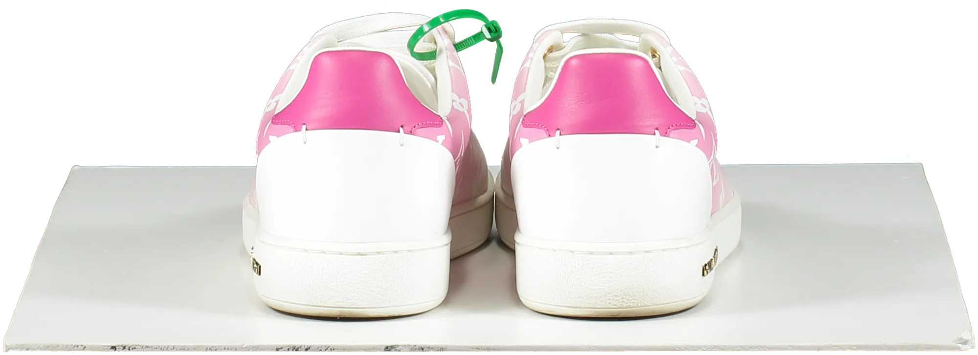 Louis Vuitton Pink/White Front Row LV Monogram logo Leather Trainers UK 3.5 EU 36.5 👠