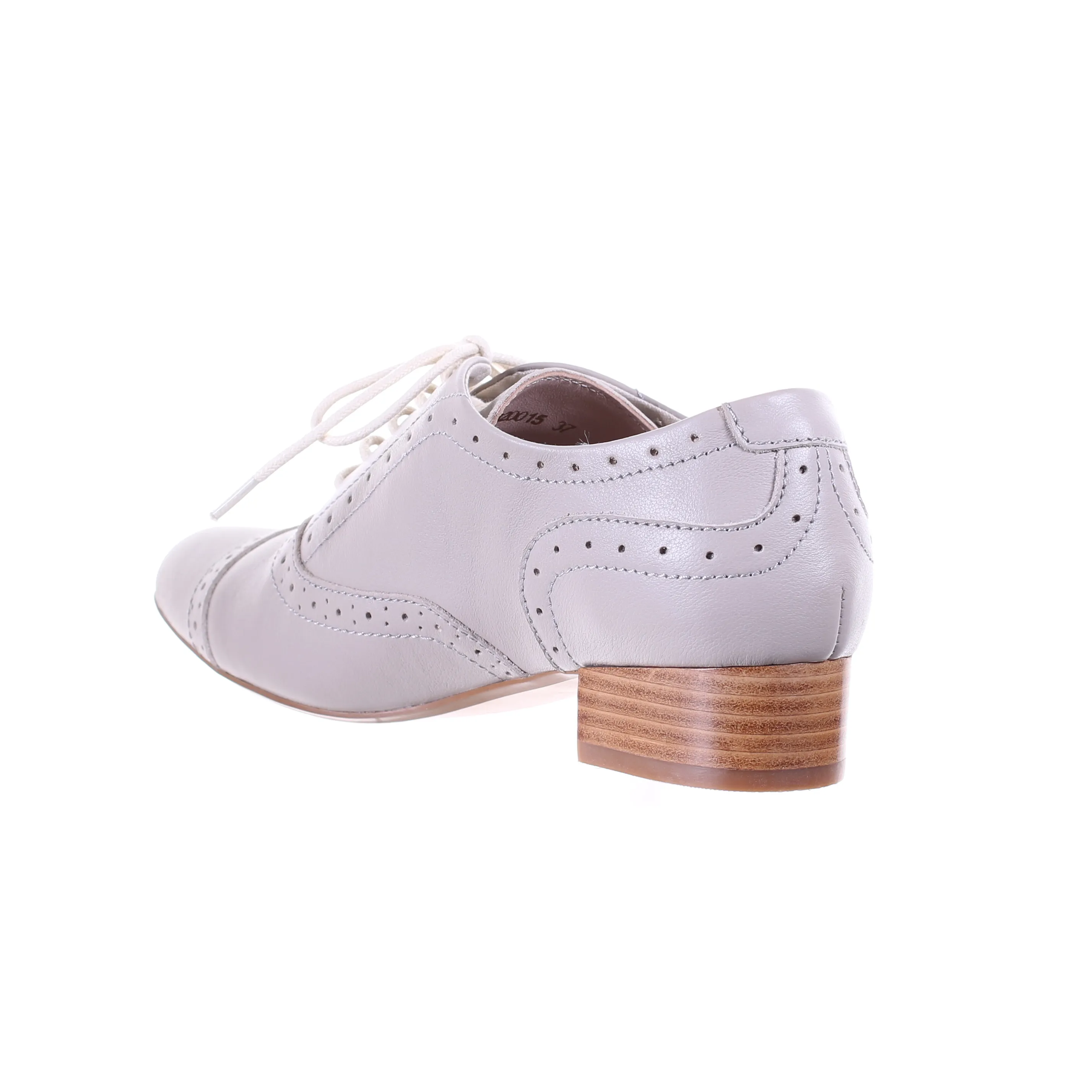 Low heel oxford shoes (Grey)