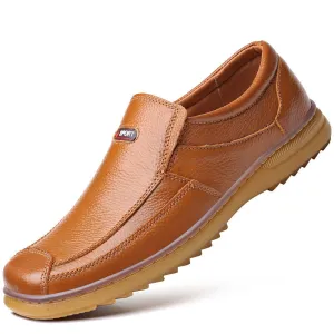 Men leather shoes-business casual genuine leather shoes leather