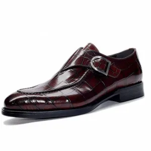 Men Leather Shoes Business Dress Suit Shoes Men Brand Bullock Genuine Leather Black Slipon Wedding Mens Shoes Phenkang
