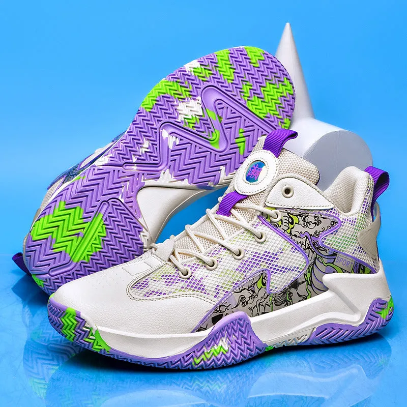 Men's Breathable Fly Knit Trendy Basketball Sports Shoes
