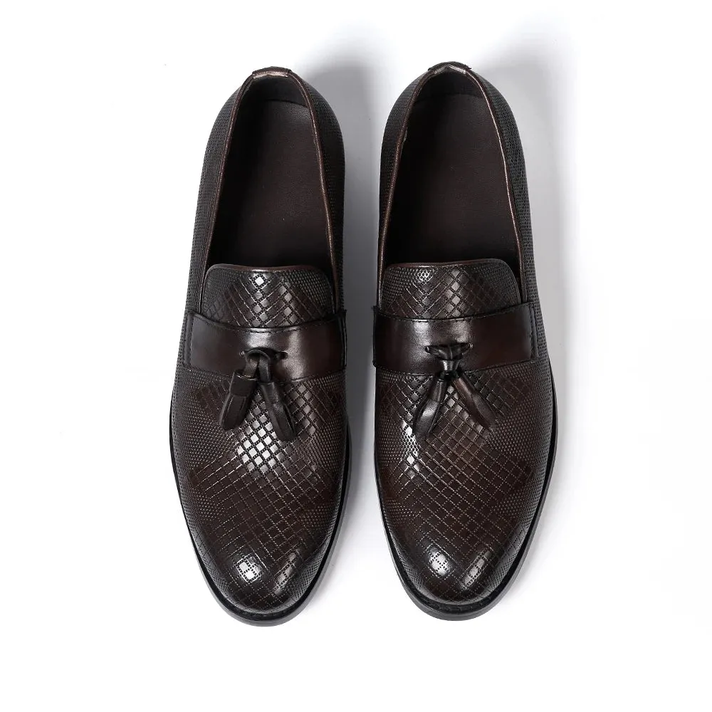 Men's Italian Style Genuine Leather Handmade Dress Loafers Shoes