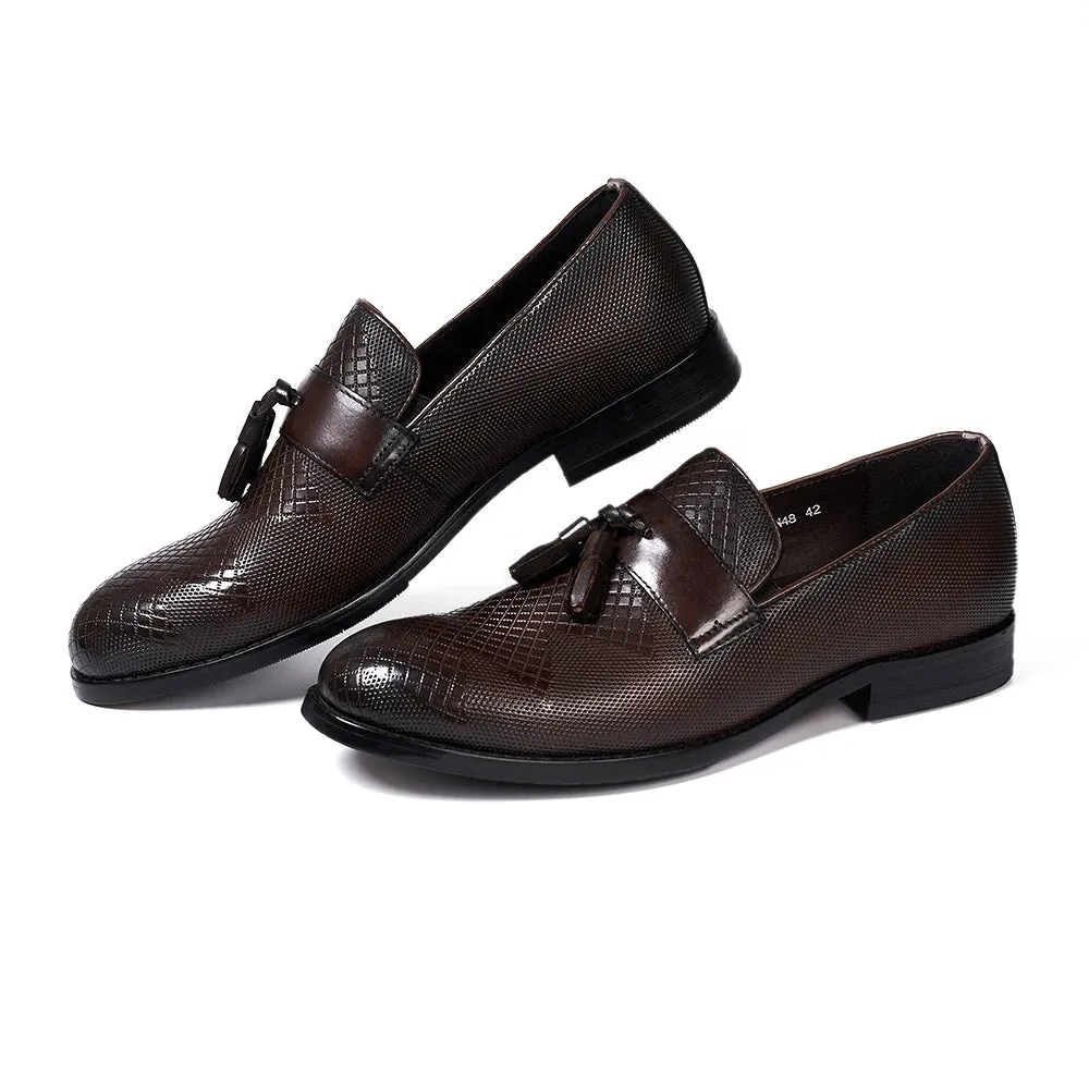 Men's Italian Style Genuine Leather Handmade Dress Loafers Shoes