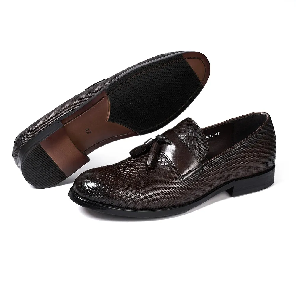 Men's Italian Style Genuine Leather Handmade Dress Loafers Shoes