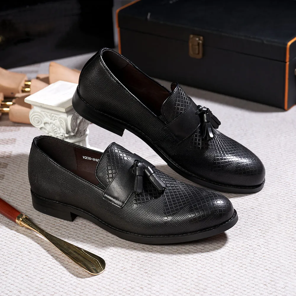 Men's Italian Style Genuine Leather Handmade Dress Loafers Shoes
