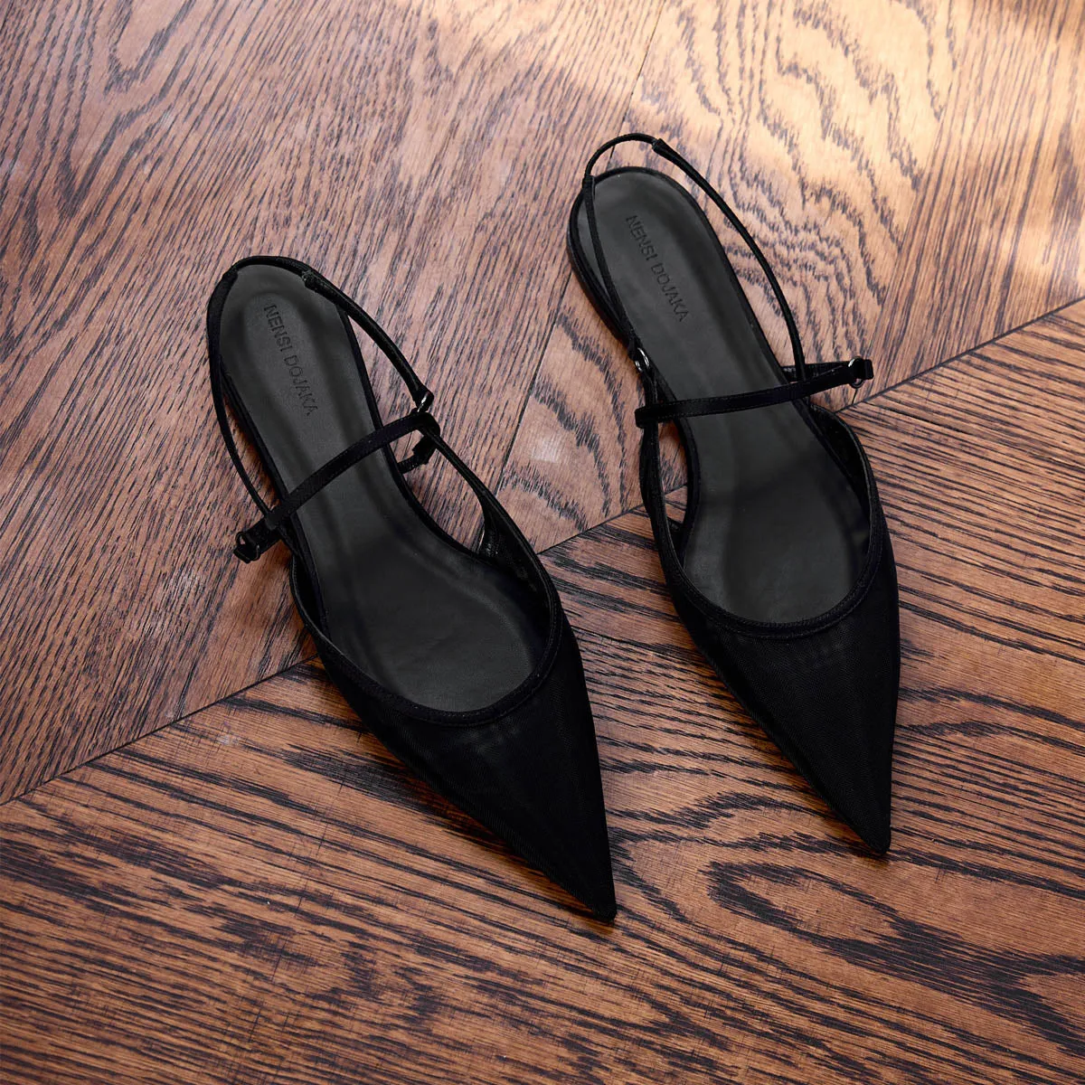 Mesh Point Toe Flats
