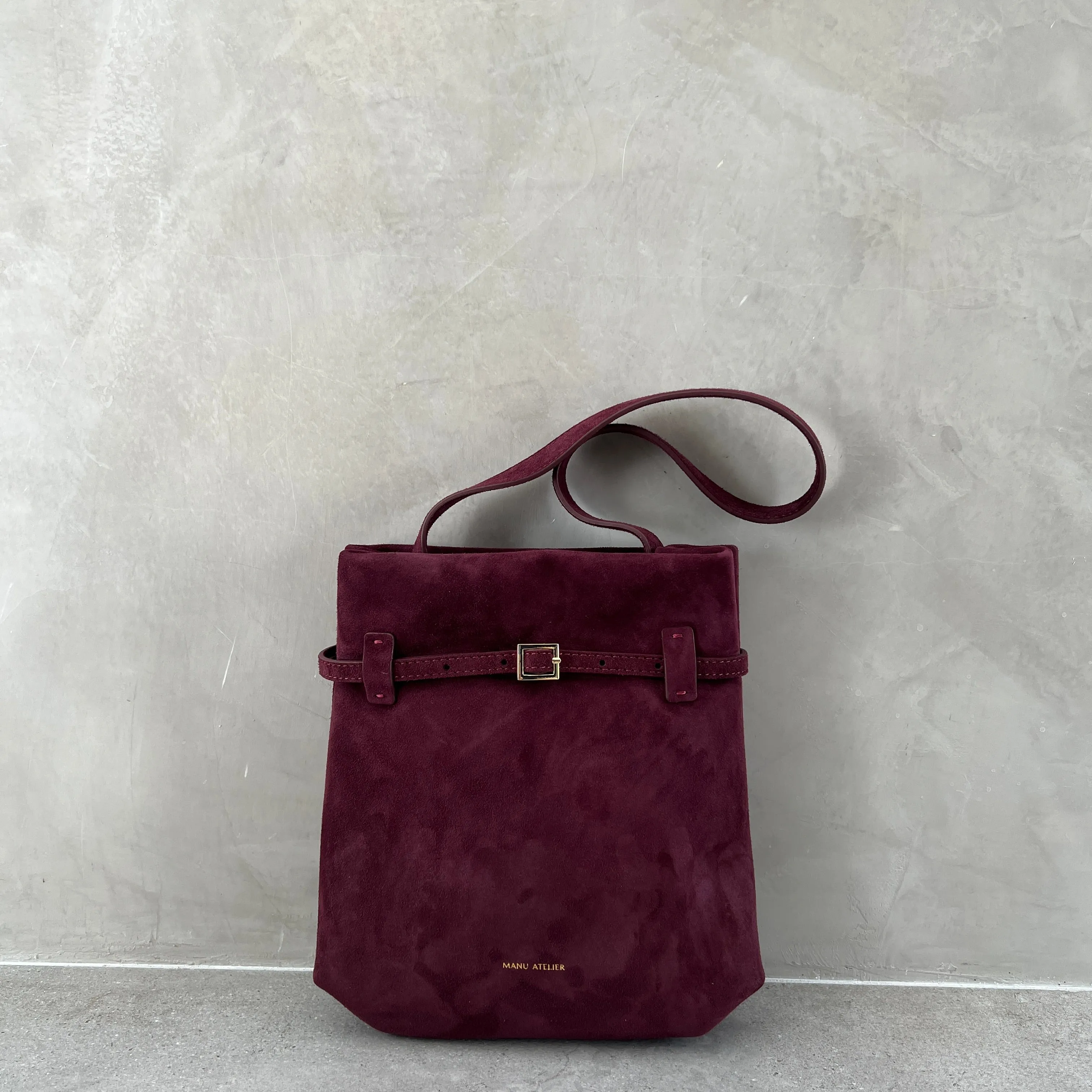 Mini Tote du Jour, Suede Merlot