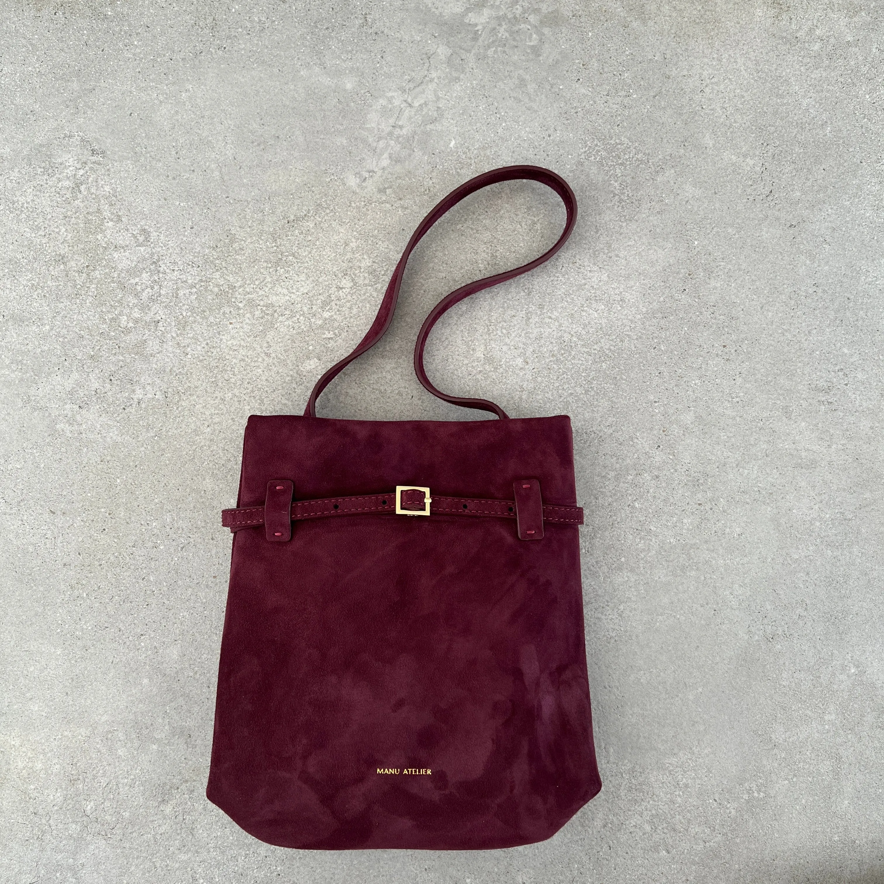 Mini Tote du Jour, Suede Merlot