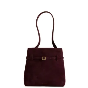 Mini Tote du Jour, Suede Merlot