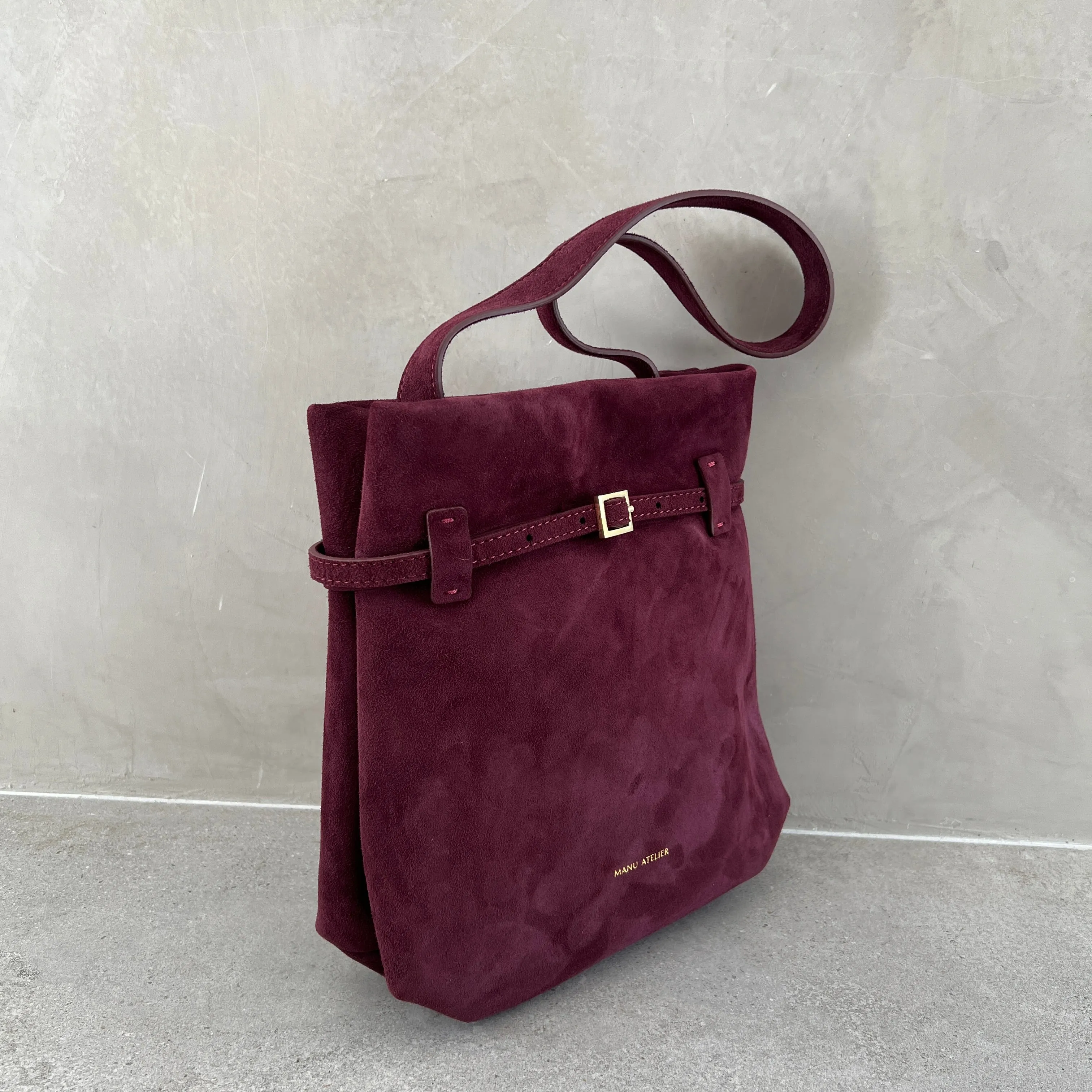 Mini Tote du Jour, Suede Merlot