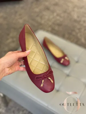 Nori Leather Ballet Flat - Mulberry