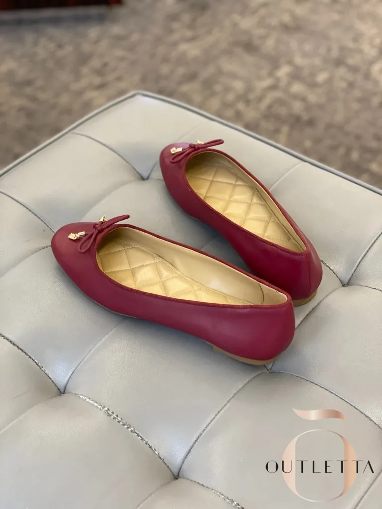 Nori Leather Ballet Flat - Mulberry