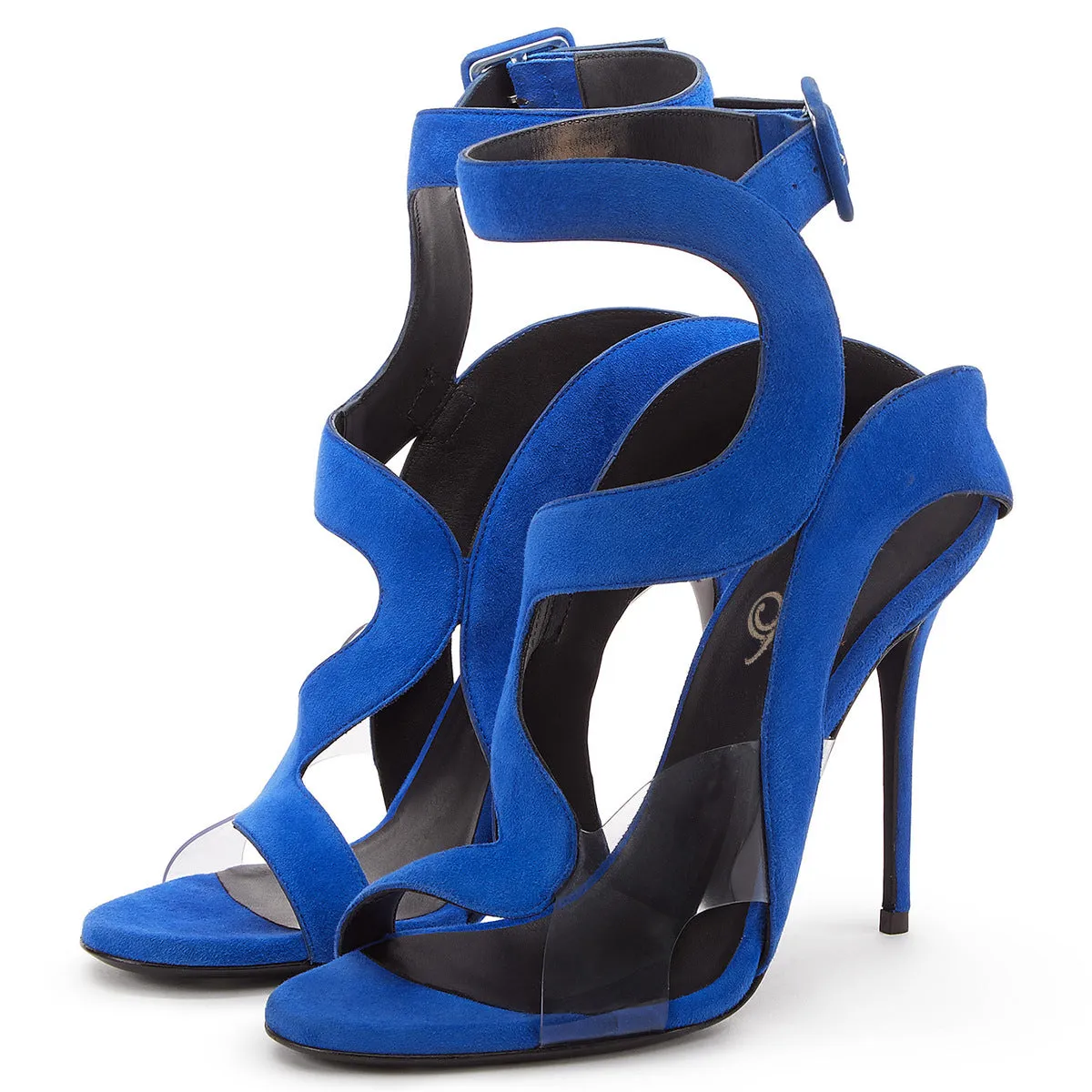 Open Toe Suede Buckle High-Heeled Sandals