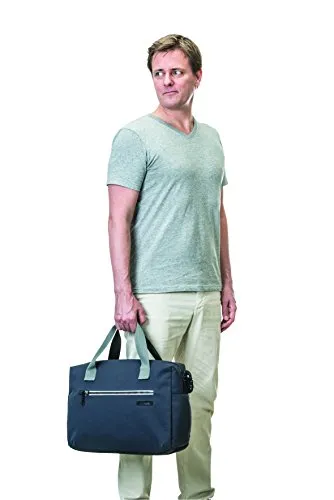 Pacsafe Intasafe Anti-Theft 15 inch Laptop Shoulder Bag / Briefcase, Navy Blue