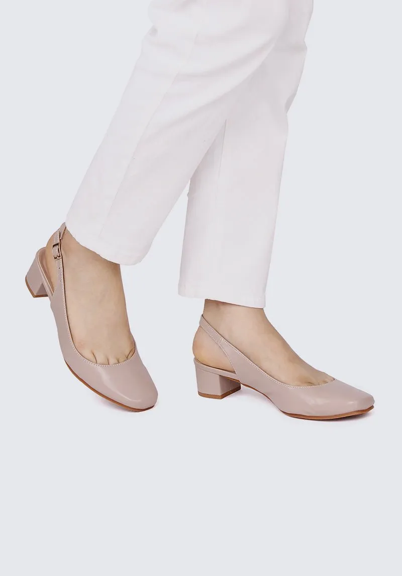 Palmer Comfy Heels In Almond