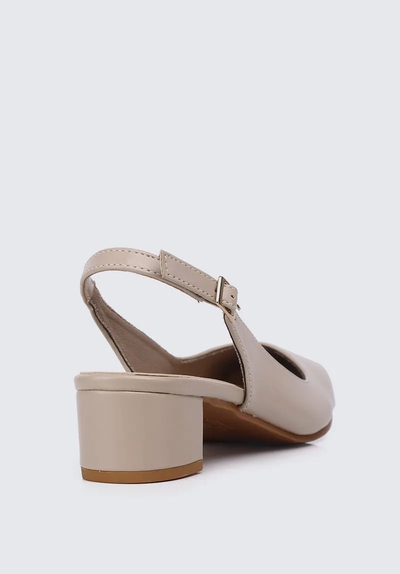 Palmer Comfy Heels In Almond