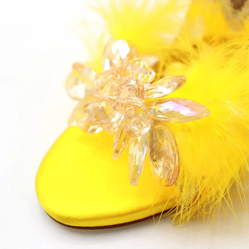 Party Strap Embellished Open Toe High Heel Sandals