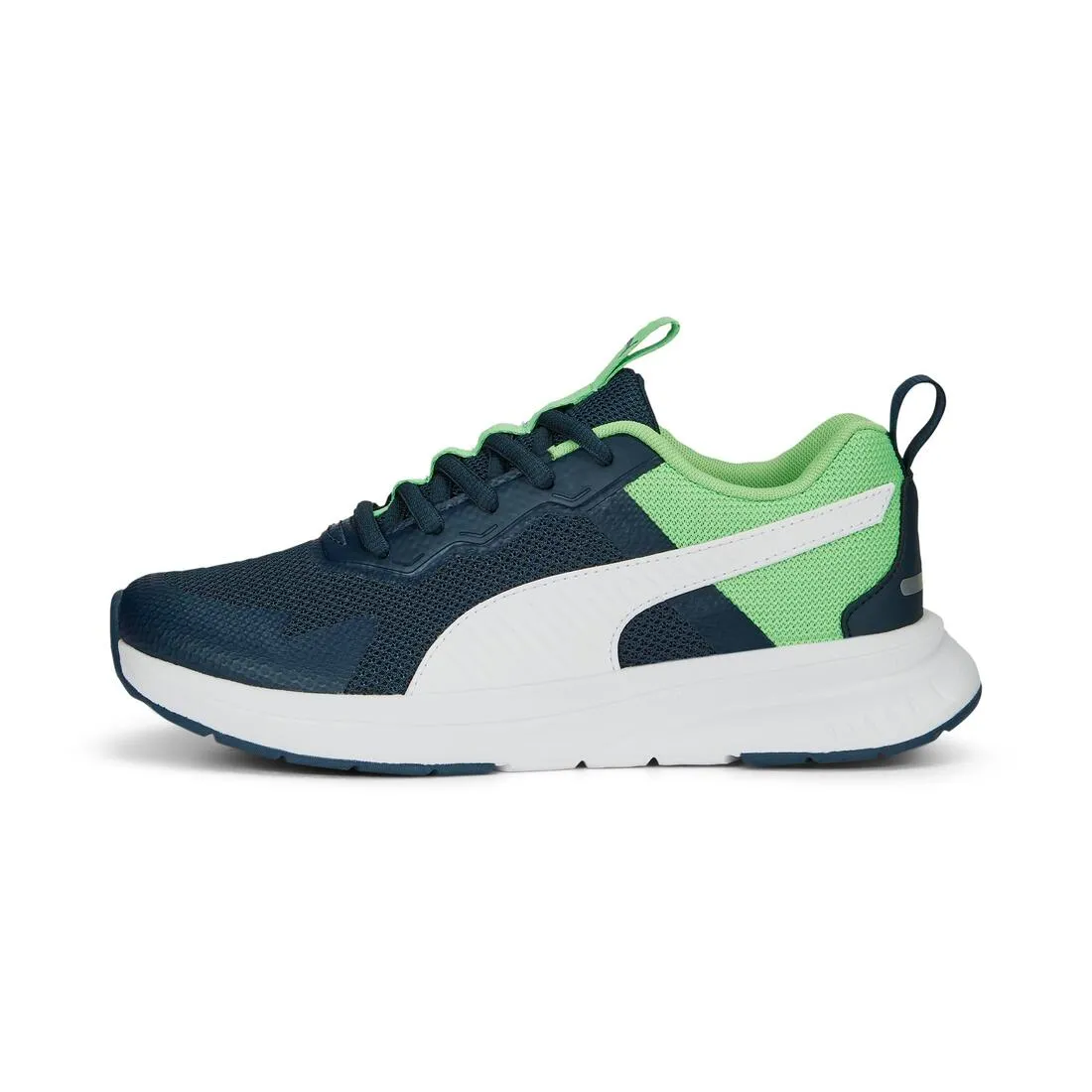 Puma Evolve Run Mesh Kid's Running Shoes - Dark Navy/Green