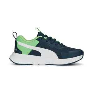 Puma Evolve Run Mesh Kid's Running Shoes - Dark Navy/Green
