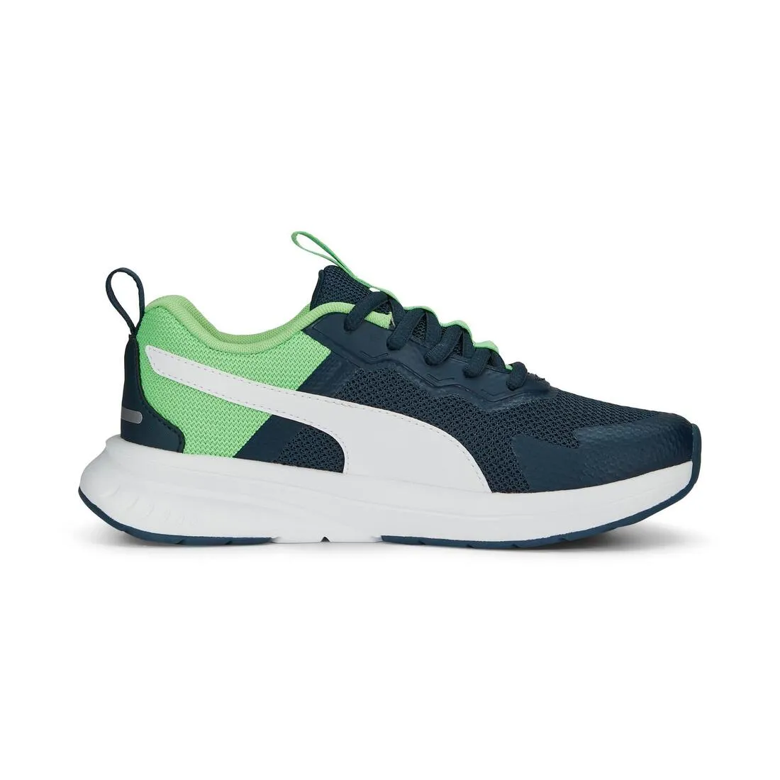 Puma Evolve Run Mesh Kid's Running Shoes - Dark Navy/Green