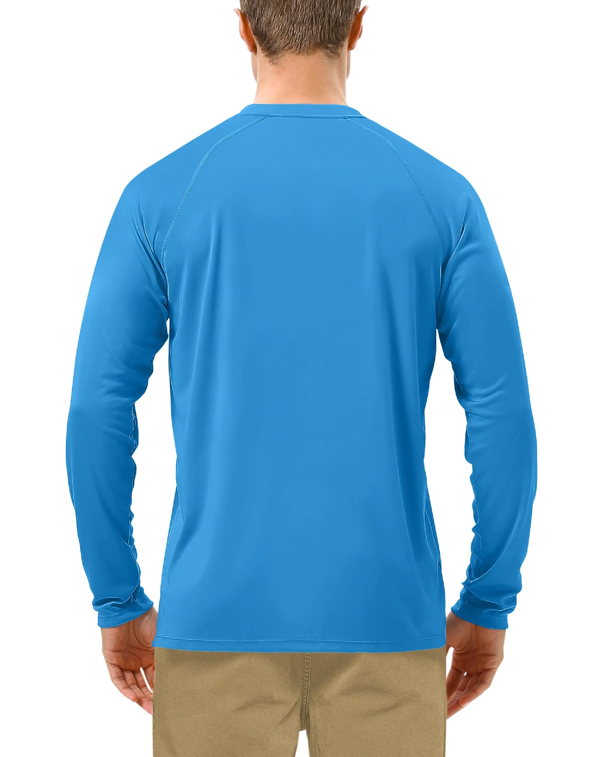 Roadbox Men's 2 Pack UV Sun Protection SPF UPF 50  Long Sleeve Quick Dry Fishing Shirts Outdoor Rash Guard for Running Hiking Swimming