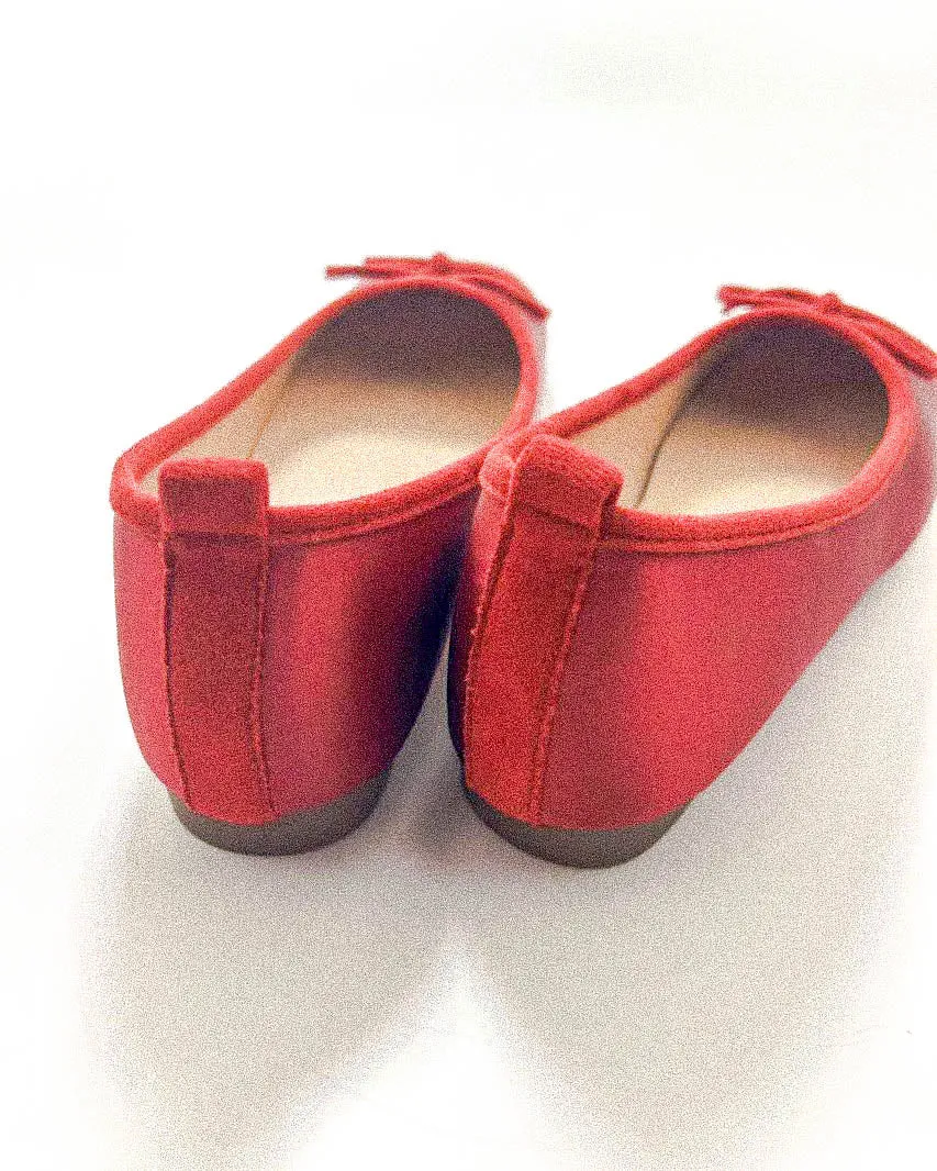 Round Toe Tie Bow Ballet Flats