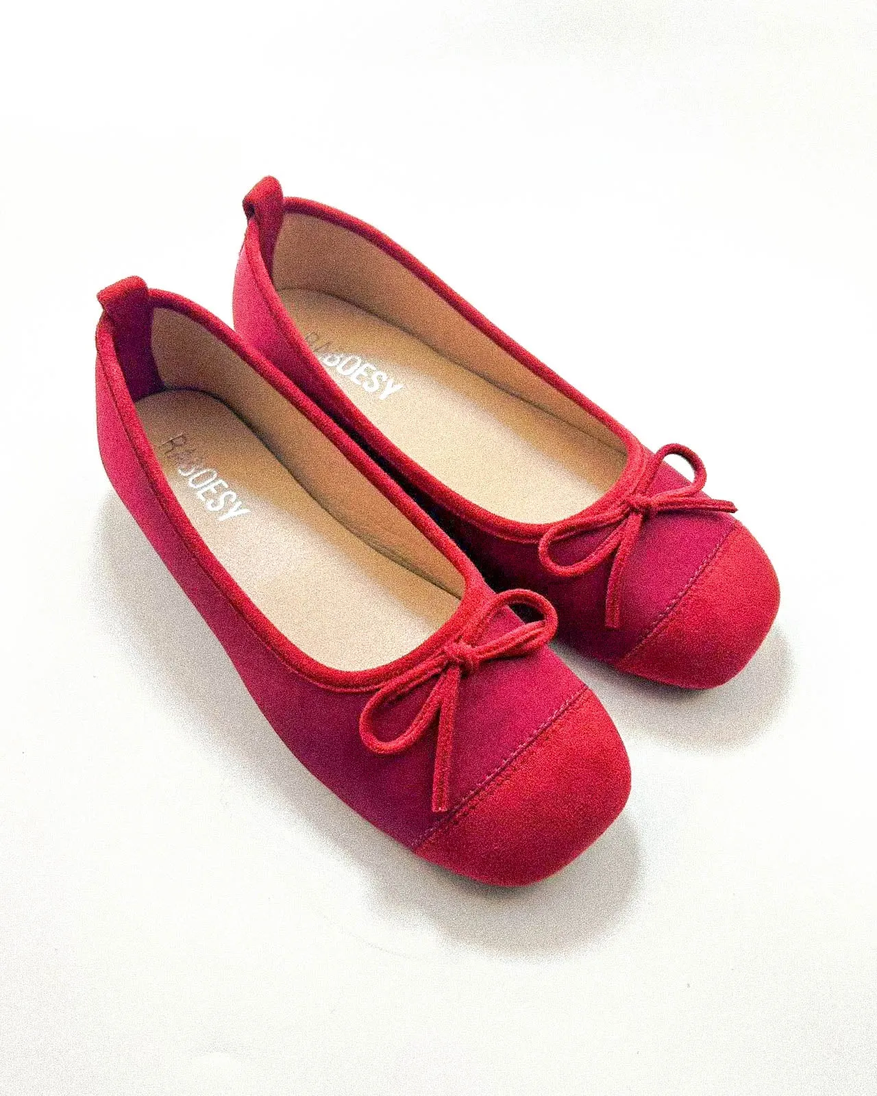 Round Toe Tie Bow Ballet Flats