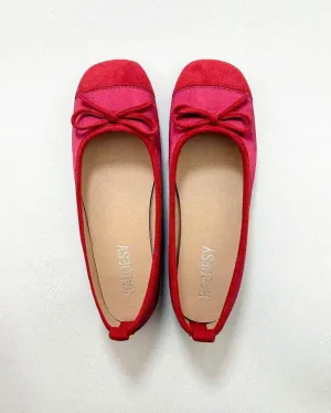 Round Toe Tie Bow Ballet Flats
