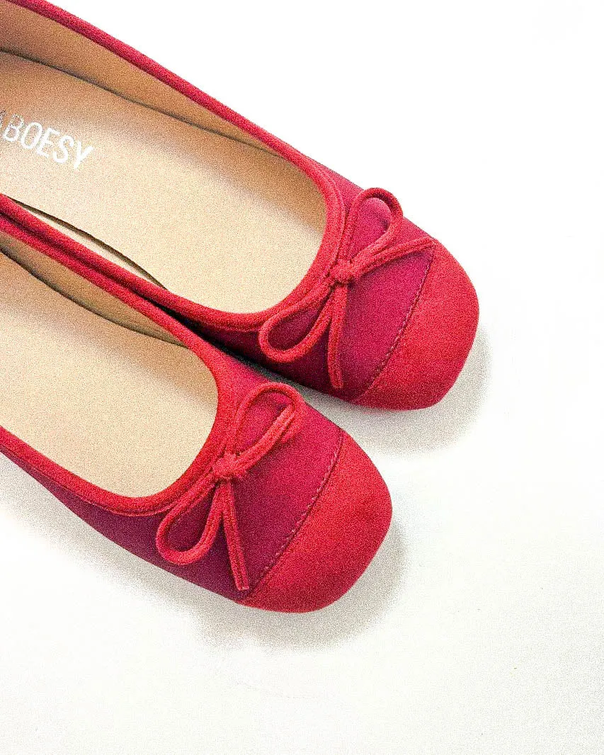 Round Toe Tie Bow Ballet Flats