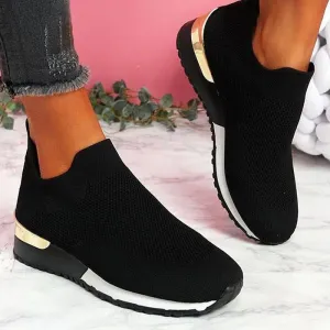 Sonicelife  Woman Shoes 2024 Trendy Mesh Platform Sneakers Socks Shoes Tenis Breathable Socofy Casual Sports Shoes Women Flats Zapatos Mujer